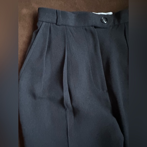 Evan Picone Black Vintage Dress Pants. High Waisted Pleated In Front Lined Sz 4 - Picture 2 of 11
